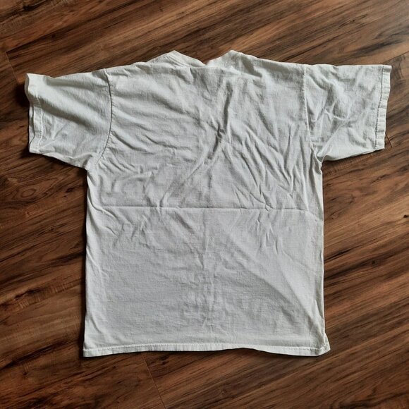 Vtg 90s Nike Shirt Mens Large‎ White V-Neck Center Swoosh Made In USA Just Do It - Picture 7 of 8